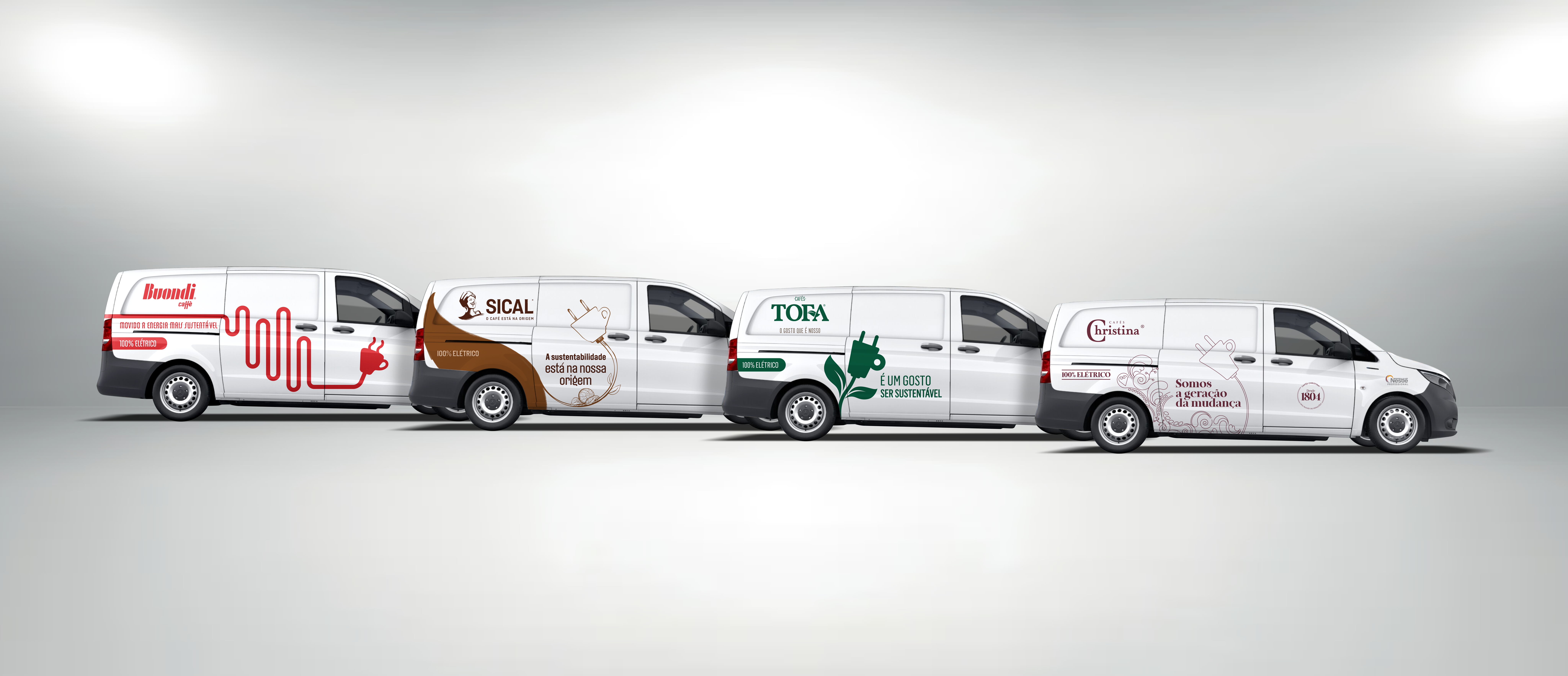 Carrinhas elétricas da Nestlé Professional