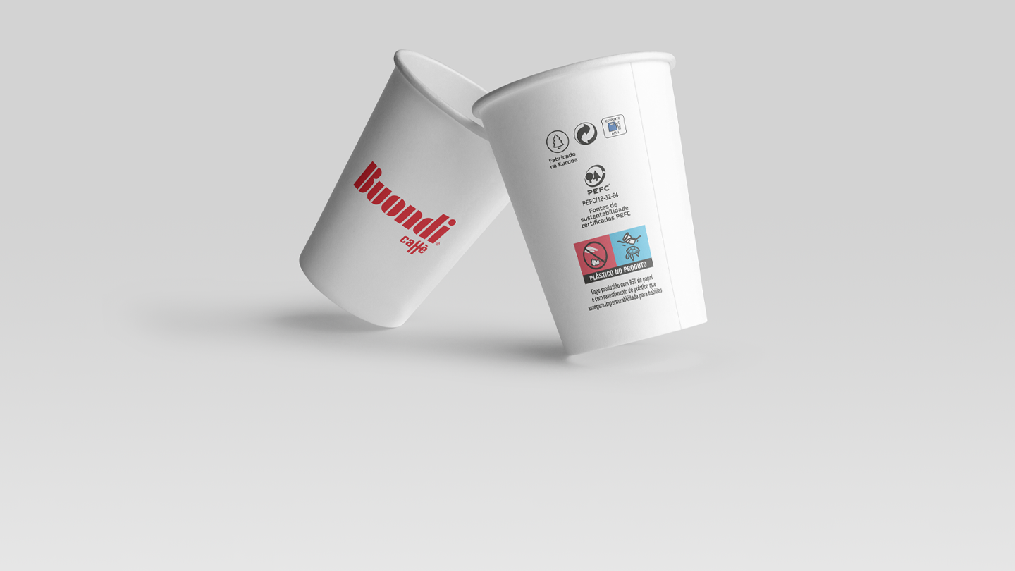 copos com menos 50% de plástico