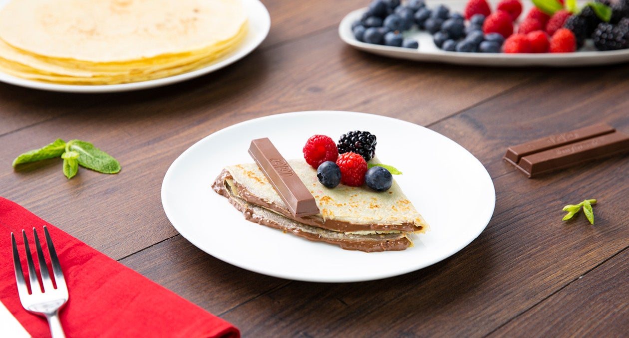 Crepes feitos com KITKAT® Spread