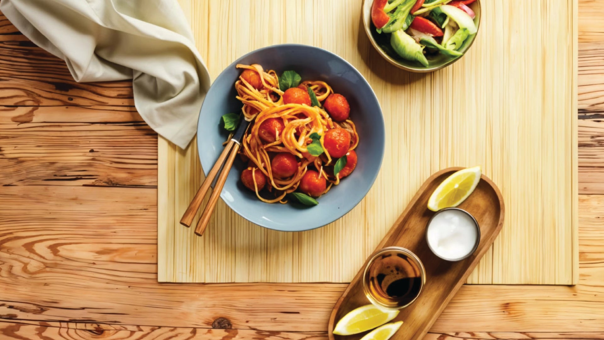 Refeição confecionada com proteínas vegetais