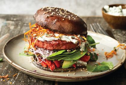 Hamburguer feito com Garden Gourmet