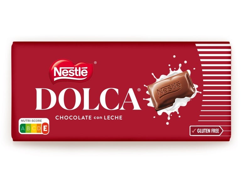 embalagem de NESTLÉ® DOLCA® Tablete Chocolate de Leite Sem Glúten