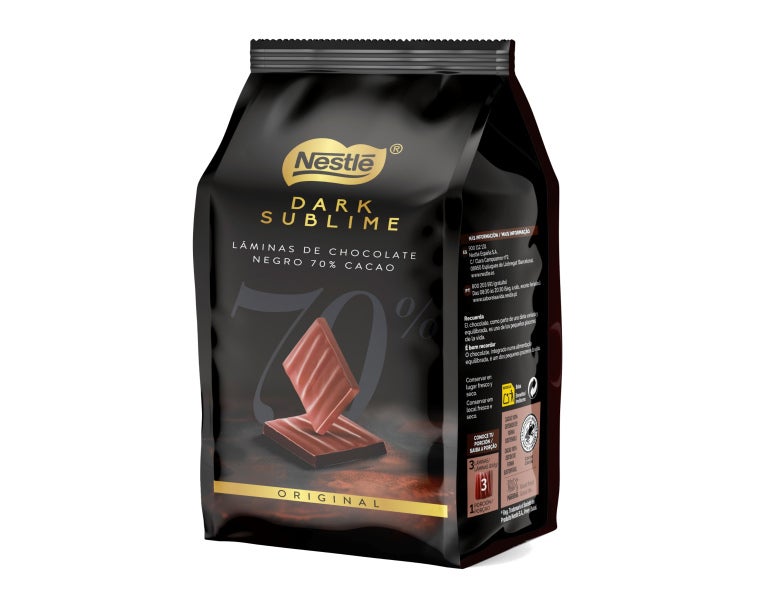 NESTLÉ DARK SUBLIME Lâminas Choc Negro 70% Cacau