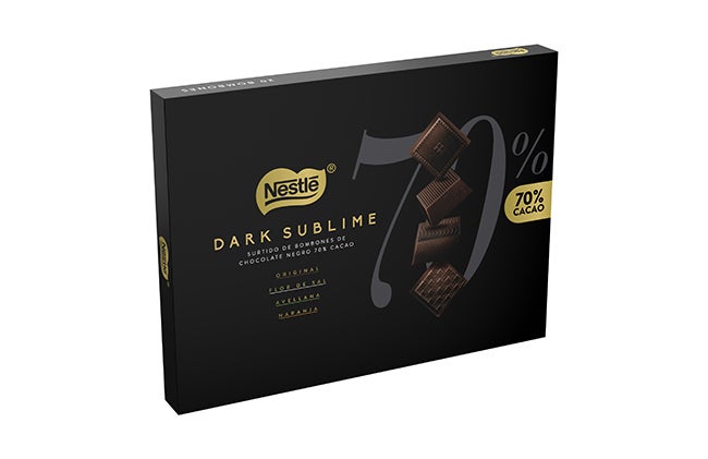 NESTLÉ® DARK SUBLIME Bombons de Chocolate Preto Sortido 70% Cacau 8x145g