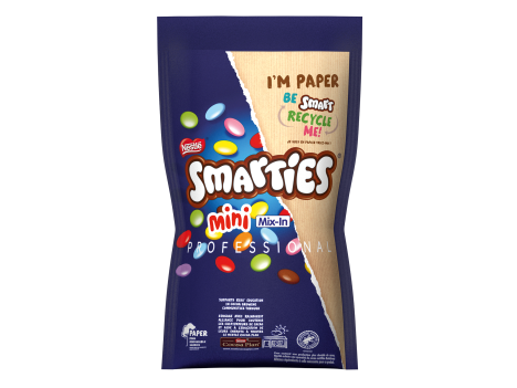 nova embalagem de SMARTIES® Mix-In 16x500g