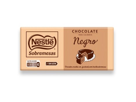 NESTLÉ® SOBREMESAS Tablete Culinária Chocolate Preto 44% Cacau