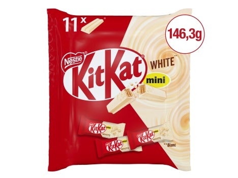 embalagem de KITKAT® 2 FINGER Mini Chocolate Branco 