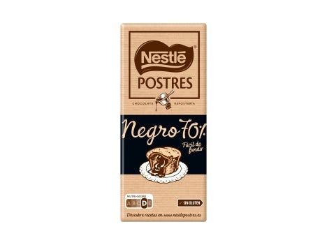 NESTLÉ® SOBREMESAS Tablete Culinária Chocolate Preto 70% Cacau