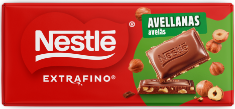NESTLÉ® EXTRAFINO® Tablete Chocolate de Leite com Avelãs