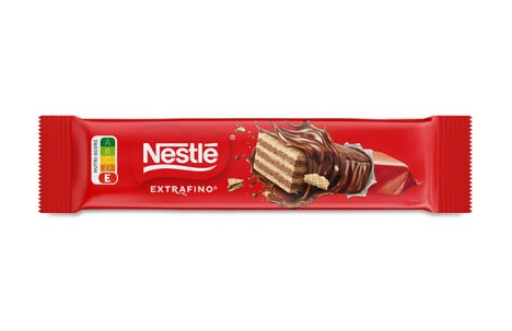 embalagem de NESTLÉ® EXTRAFINO® BARRITAS Snack Wafer com Chocolate de Leite